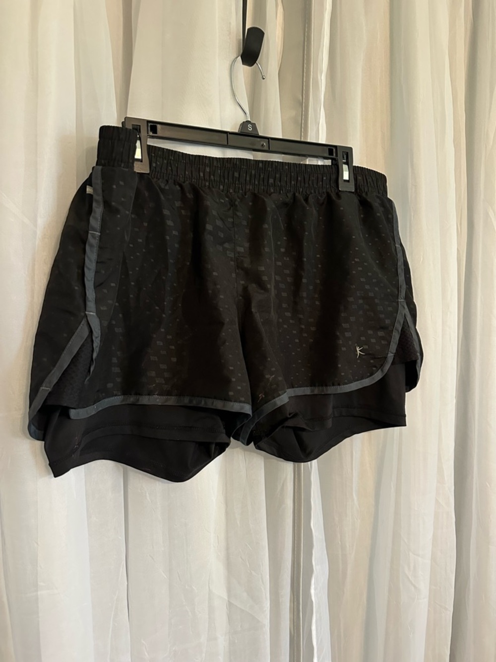 Danskin Women’s Black Running Shorts with Contrast Trim